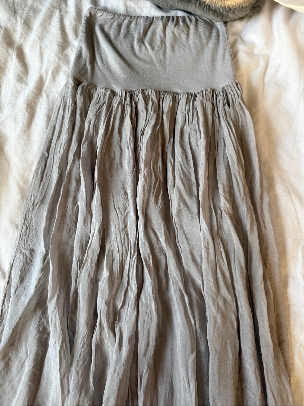 Lola Made in Italy Gray Convertible Strapless Maxi Dress / Skirt